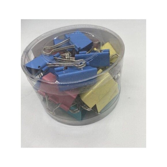 Long Tail Binder Clips 24 Pieces/Set Metal Multicolor Barrel - Picture 4 of 8